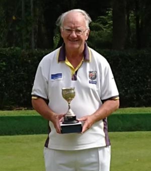 B&D Officers Cup 2021 Winner Mike Turner - Moordown Bowling Club