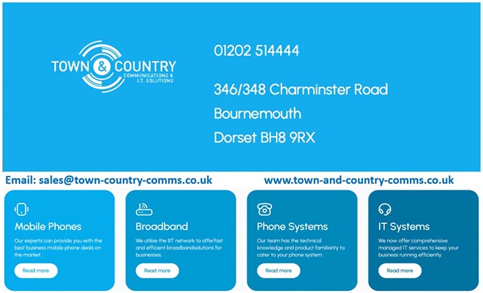 Town and Country Comms - Moordown Bowling Club Sponsor